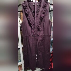 Unique Eggplant Purple Ruffled Dress